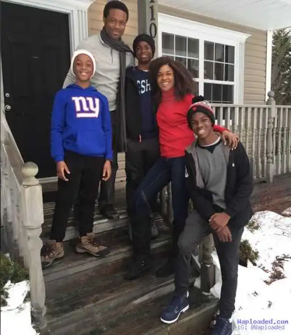 Actress Omoni Oboli & Family In Beautiful New Year Photo
